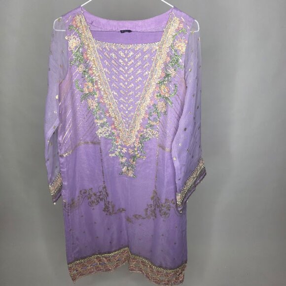 Sapphire Shalwar Kameez (2pcs) Pakistani / Indian Suit Small - Picture 1 of 5